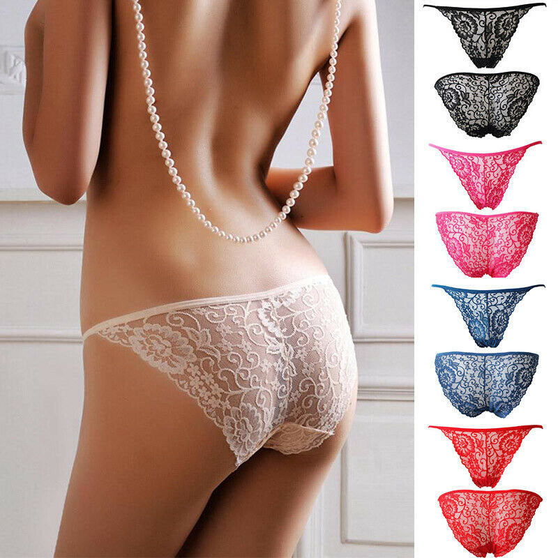 2er-Pack sexy Damen-Bikinihöschen mit charakteristischer Spitze