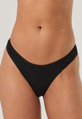 3 Pack organic cotton black thong panties