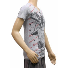 Generic Mens cotton Printed Men Tshirts (Grey, XS)