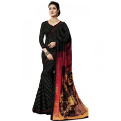 Generic Womens Georgette Digital Printed Saree (Multi, 6.25 Mtr)