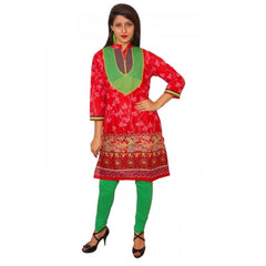 Generic Women's Cotton Kurtis (Red, M)