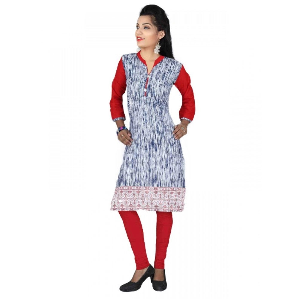 Generisches Kurtis aus Baumwolle für Damen (Rot, S)