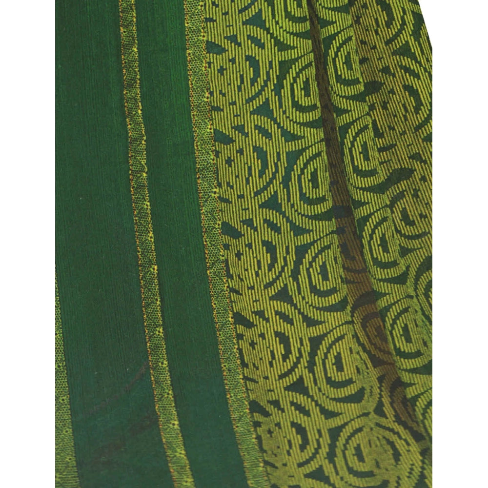 Generic Womens Georgette Digital Printed Saree (Green, 6.25 Mtr)