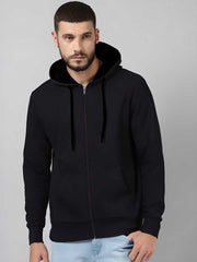 Cotton Solid Hoodie Jacket