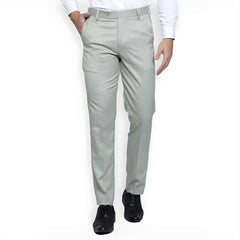 Lycra Blend Solid Regular Fit Mens Formal Trousers