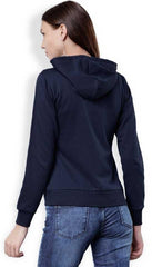 Women Cotton Solid Hoodie Jackets