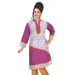 Generic Women's Cotton Kurtis (Pink, L)