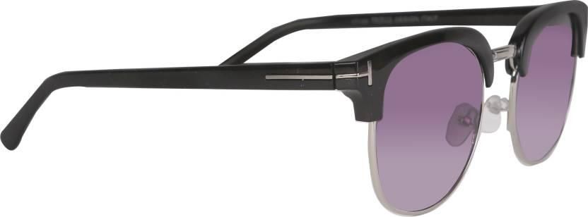 UV Protection Clubmaster Sunglasses (55)��(For Men & Women, Black)