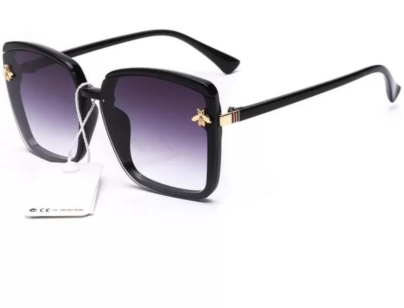 UV Protection Over-sized Sunglasses (64) (For Women, Violet)