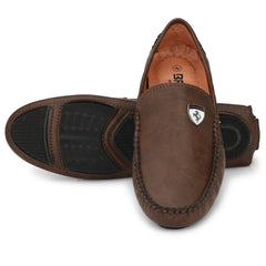 Brawo Brown Casual Loafer Shoes for Men's, Boys