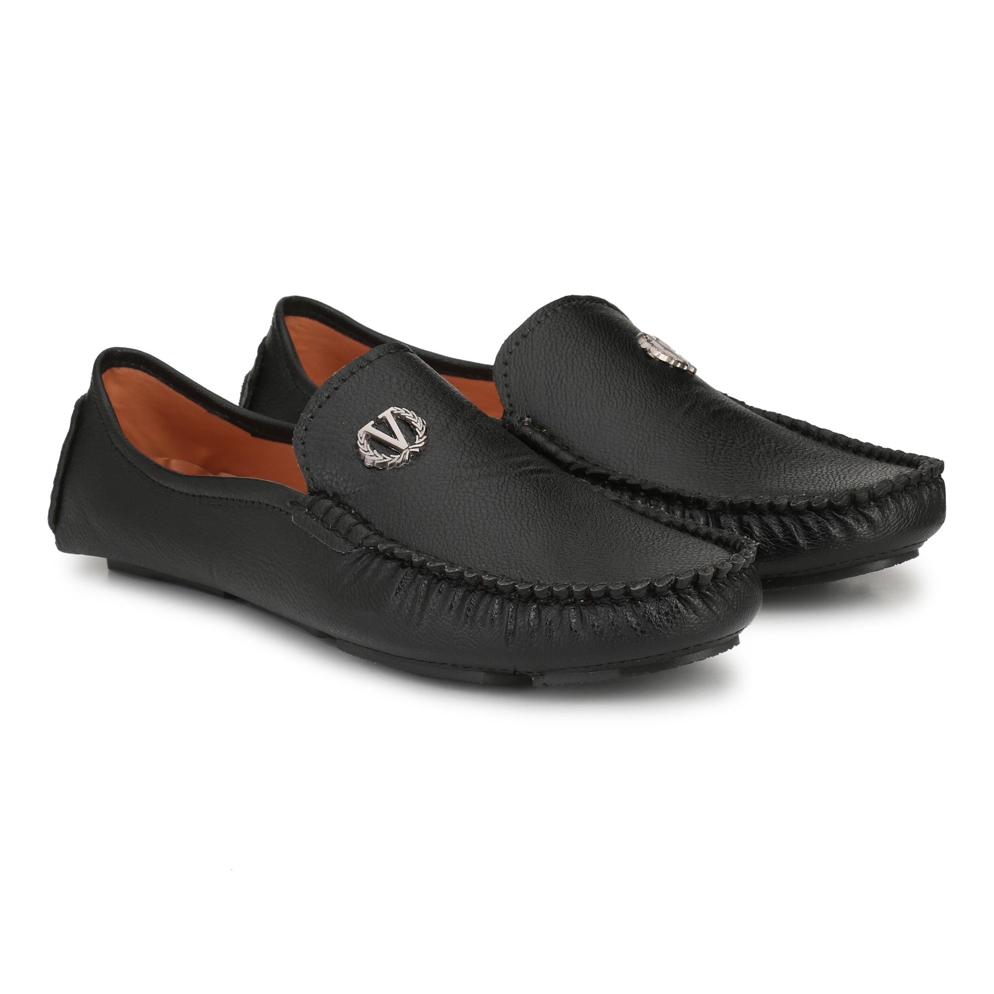 Brawo Schwarze Freizeit-Loafer für Herren und Jungen