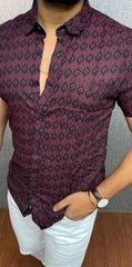 Latest Men's Cotton Printed Shirt