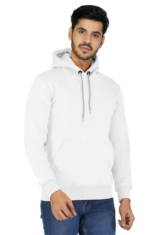 Cotton Solid Full Sleeves Mens Hoodie