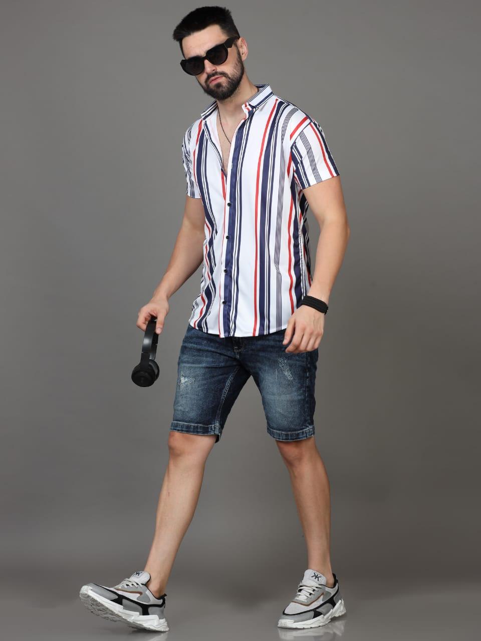 Men's Printed Rayon Half Sleeves Shirt