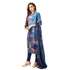 Generic Women's Cotton Unstitched Salwar-Suit Material With Dupatta (Multi, 2-2.5mtrs)