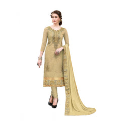 Generischer Salwar Kameez aus ungesäumter Chanderi-Baumwolle für Damen mit Dupatta (Hellgrün, 2–2,5 m)