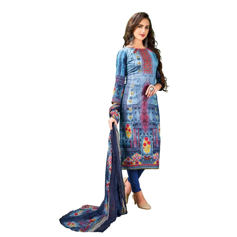 Generischer Salwar Kameez aus Baumwolle für Damen, ungesäumt, mit Dupatta (mehrfarbig, 2–2,5 m)