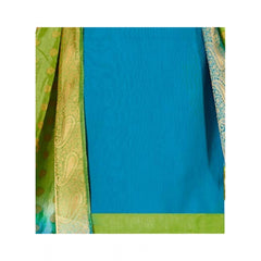 Generic Women's Slub Cotton Unstitched Salwar-Suit Material With Dupatta (Sky Blue, 2 Mtr)