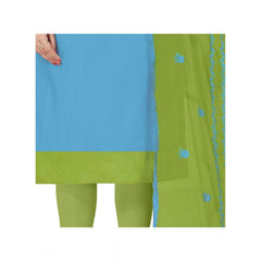 Generischer Salwar Kameez-Stoff aus Modalseide für Damen ohne Nähte mit Dupatta (Himmelblau, 2 m)