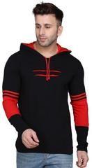 Cotton Solid Full Sleeves Hooded T-Shirts