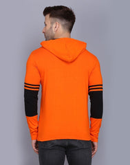 Cotton Solid Full Sleeves Hooded T-Shirts