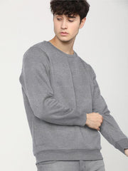 Cotton Solid Full Sleeves Regular Fit Mens Sweatshirt