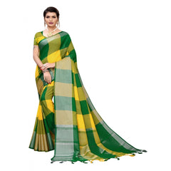 Generic Women's Cotton Saree (Multi, 5-6 Mtrs)