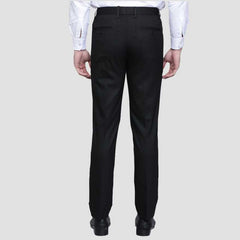 Lycra Blend Solid Regular Fit Mens Formal Trousers