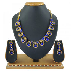 Generic Women's Alloy Necklace set (Blue)