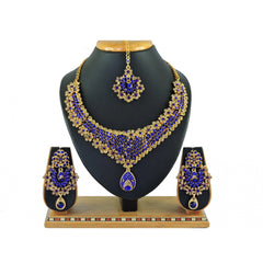 Generic Women's Alloy Necklace set (Blue)