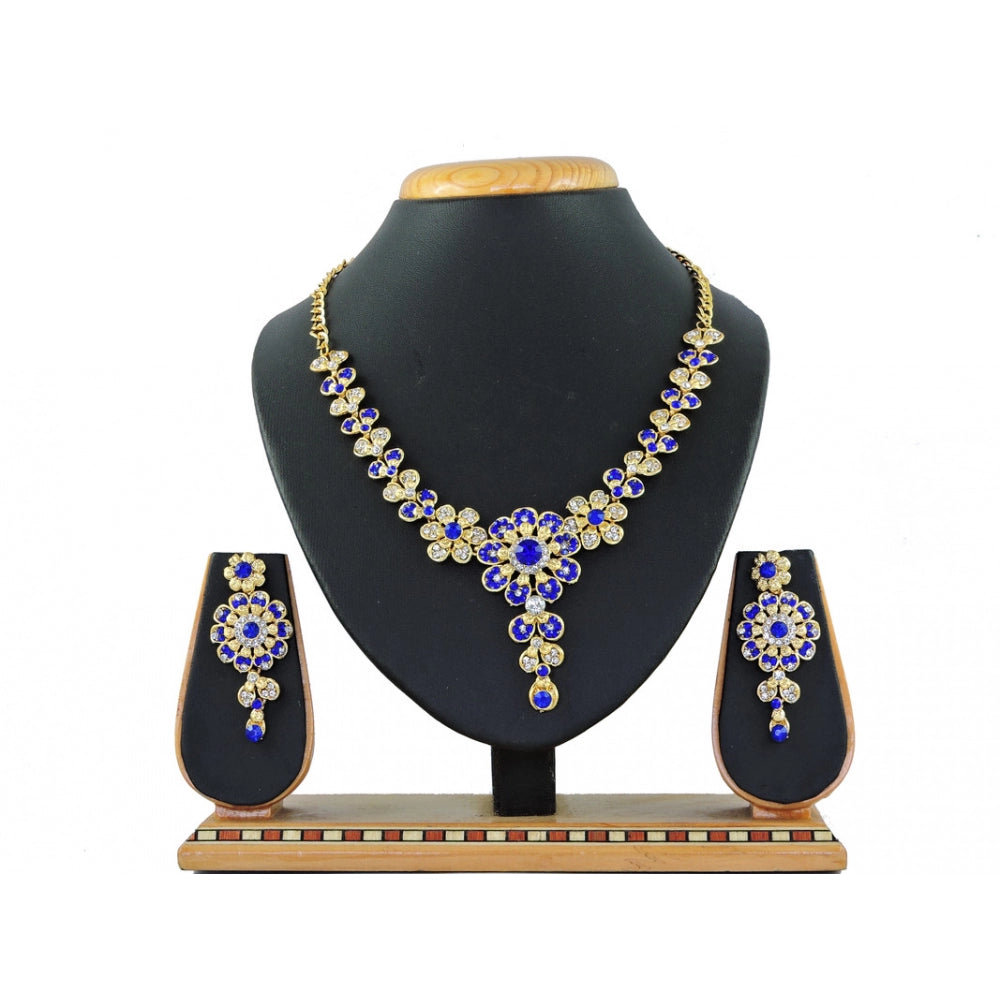 Generic Women's Alloy Necklace set (Blue)