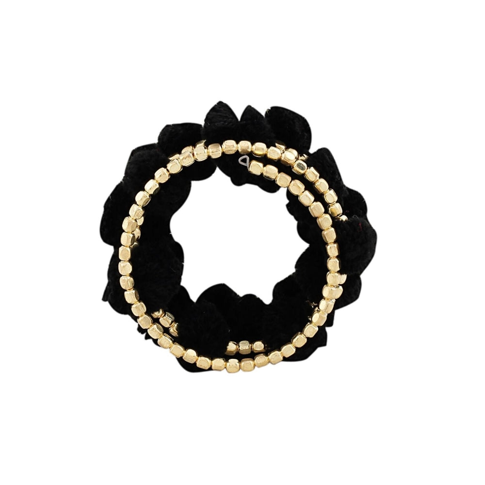 Generic Women's Pom Pom  Pom Pom Charm Bracelet -Black