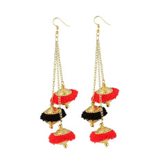 Generic Women's Gold Plated Pom Pom Fashion Earrings-Gold