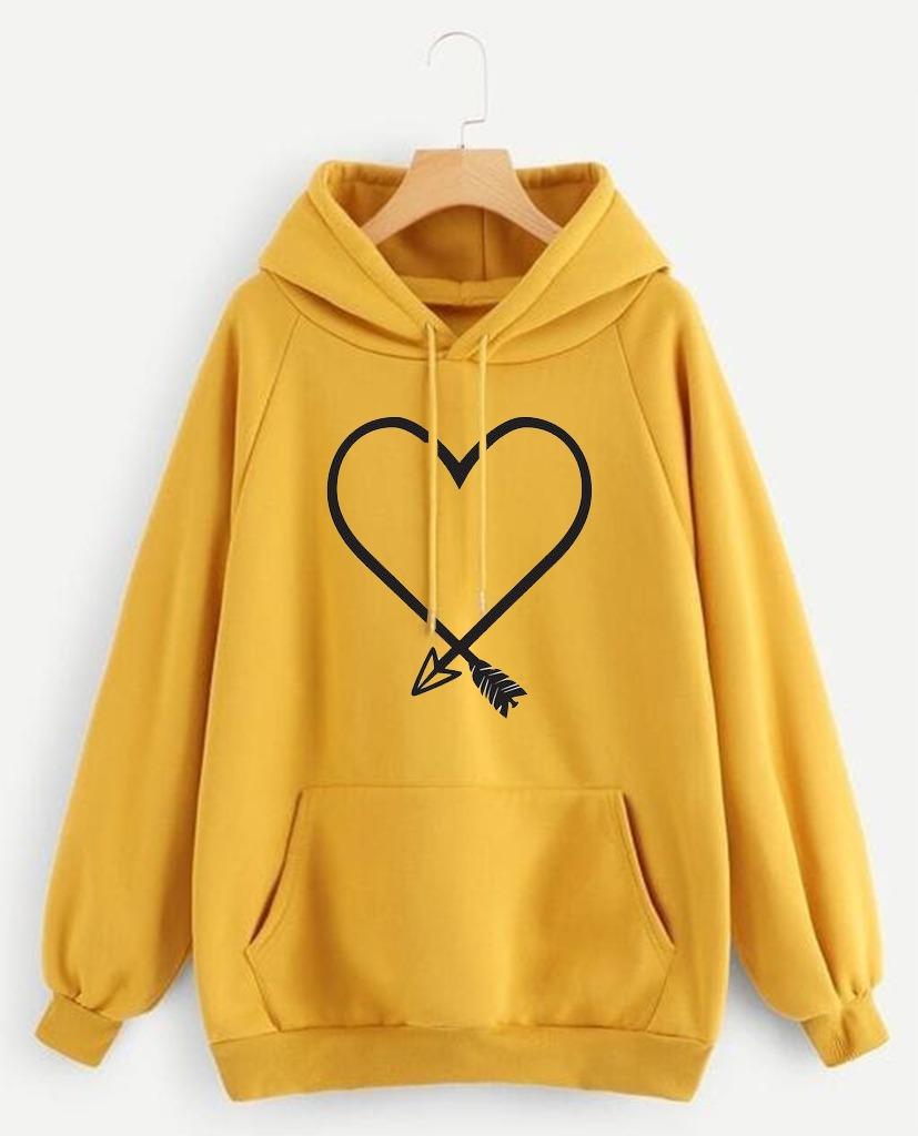 Women's Fleece Printed Hoodie