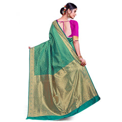 Generic Women's Banarasi silk Saree with Blouse (Multi, 5-6mtr)