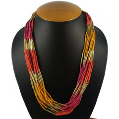 Designer Elegant Multi Layer Multi Color Beads Necklace