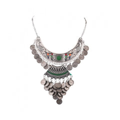 Afghani Tribal Antique Boho Oxidised Silver Necklace