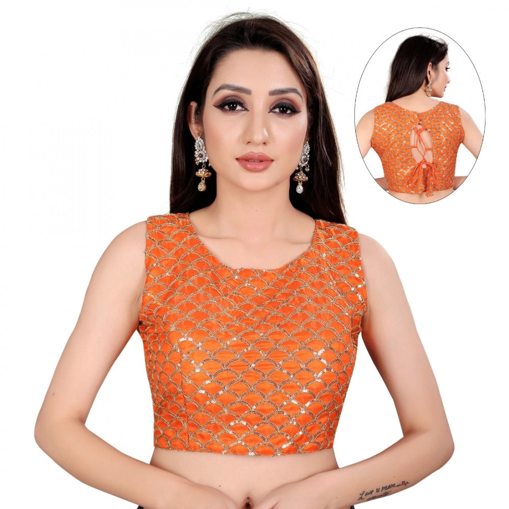 Generic Women's Satin Silk, Inner-Cotton Full Stitched Padded Blouse (Keri Fenta)