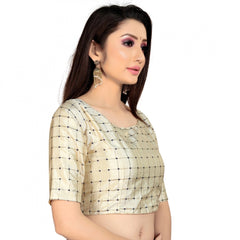 Generic Women's Brocade, Inner-Cotton Full Stitched Padded Blouse (Chiku )