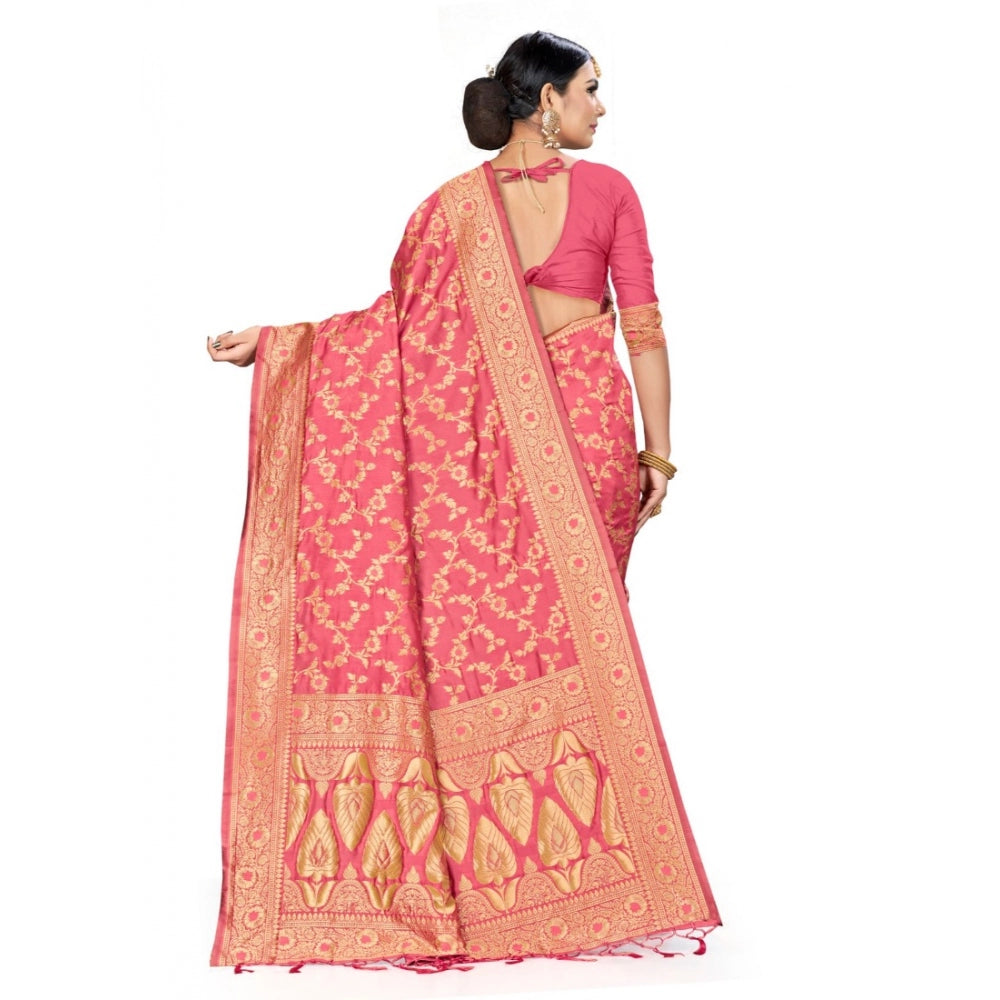 Generic Women's Banarasi Silk Saree (Pitch, 5-6mtrs)