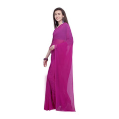 Generic Women's Dyed Saree(Pink,5-6 Mtrs)