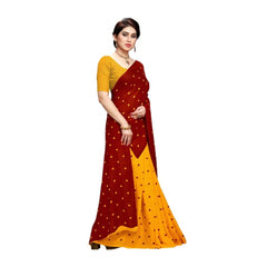 Generic Women's Georgette Saree(Red,5-6 Mtrs)