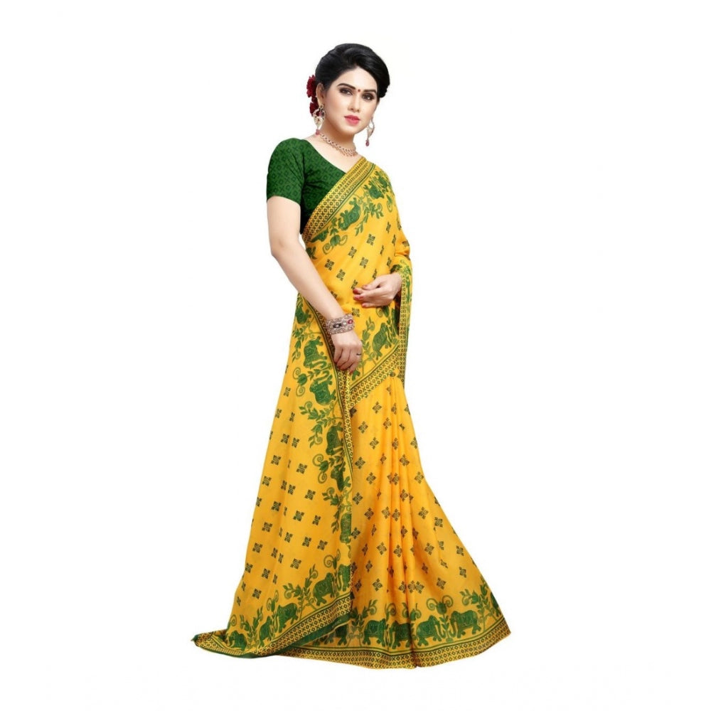 Generic Women's Georgette Saree(Green,5-6 Mtrs)