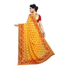 Generic Women's Georgette Saree(Red,5-6 Mtrs)