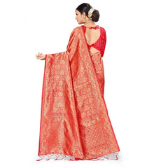 Generic Women's Banarasi Silk Saree (Pitch,5-6 Mtrs)