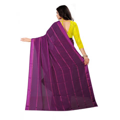 Generic Women's Georgette Silk Saree(Wine ,5-6Mtrs)