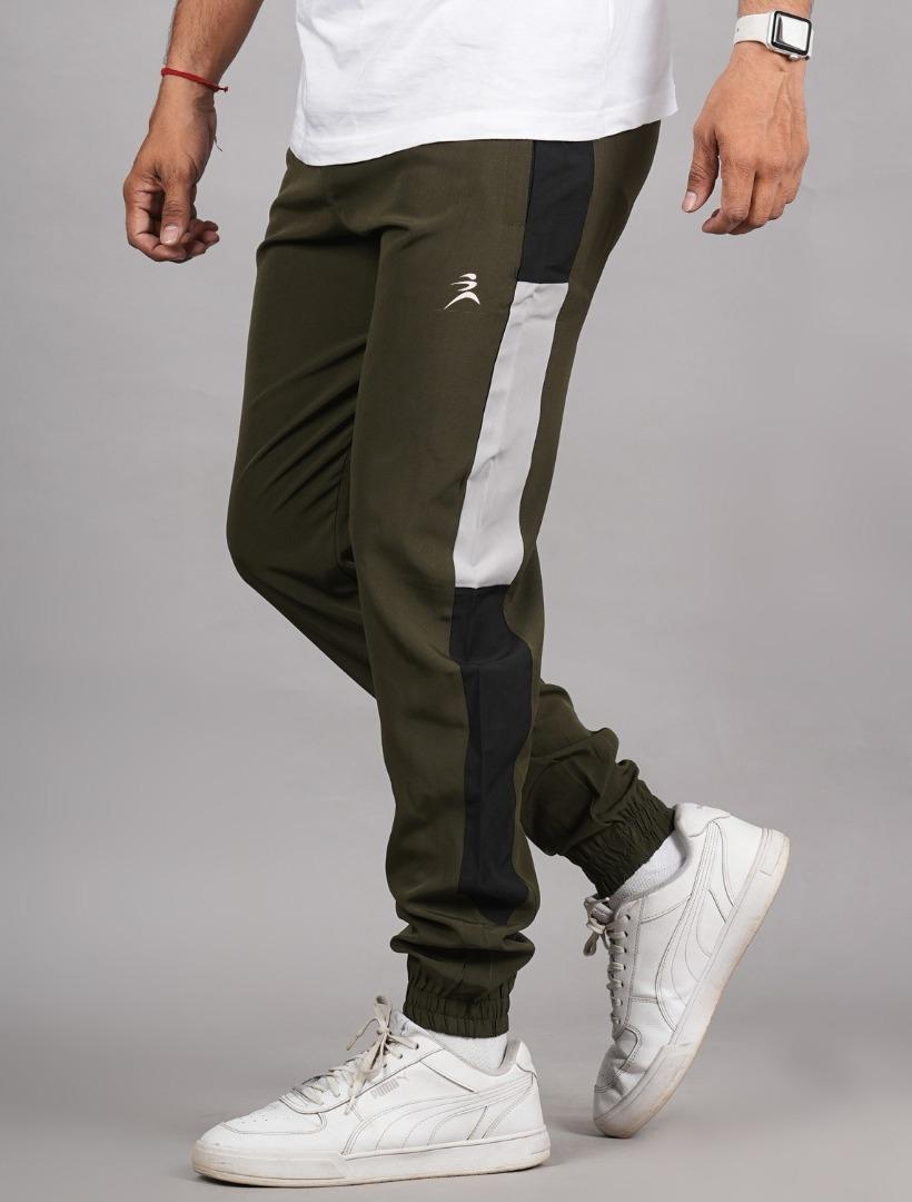 Men's Lycra Color Block Panel Jogger