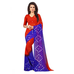 Generic Women's Chiffon Saree (Red ,5-6Mtrs)