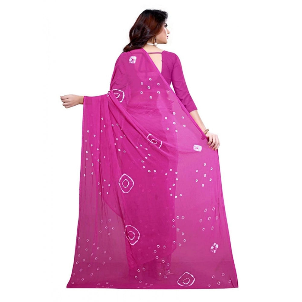 Generic Women's Chiffon Saree (Purple ,5-6Mtrs)