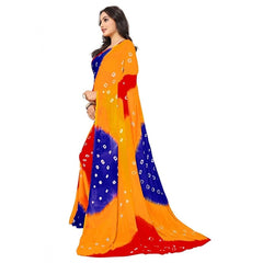 Generic Women's Chiffon Saree (Mustard ,5-6Mtrs)